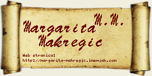 Margarita Makregić vizit kartica